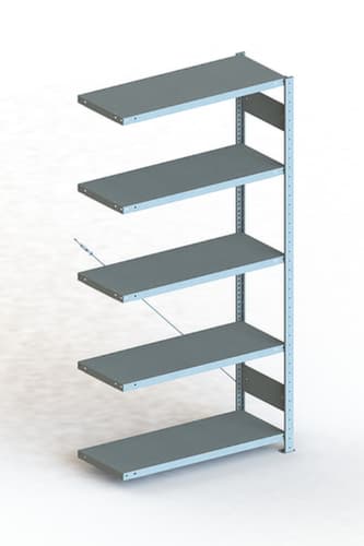 META Universal-Steckregal S3 Clip 150, Höhe x Breite x Tiefe 2000 x 1006 x 436 mm, 5 Böden