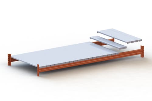 META Boden mit Stahlpaneelen Multipal S für Weitspannregal, Breite x Tiefe 2225 x 800 mm