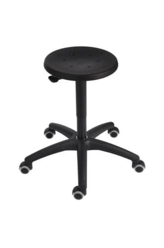 Drehhocker, Sitz schwarz, Rollen