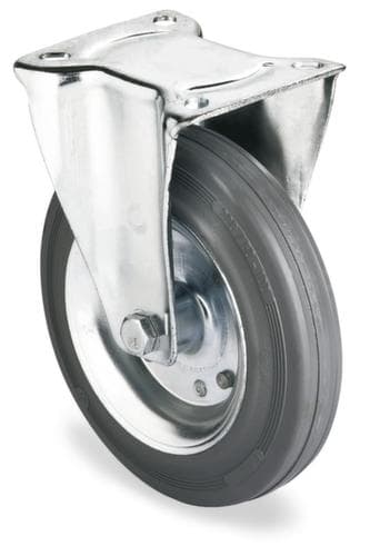BS-ROLLEN Spurloses Vollgummi-Rad, Traglast 205 kg, Vollgummi-Bereifung