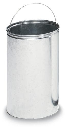 Tretabfallbehälter mit Klappdeckel aus Edelstahl, 52 l, silber