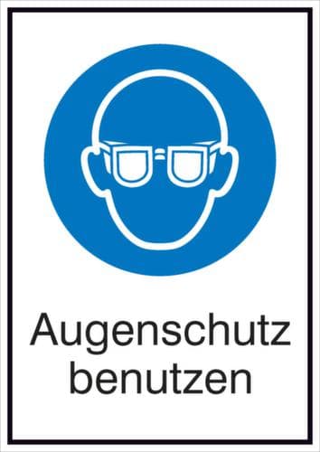 Gebotsschild Augenschutz benutzen, Wandschild