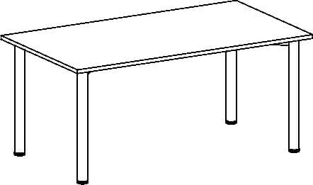 Gera Konferenztisch Basis, Breite x Tiefe 1600 x 800 mm, Platte Buche