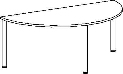 Gera Konferenztisch Basis, Breite x Tiefe 1600 x 800 mm, Platte lichtgrau