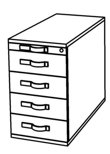 Standcontainer Up and Down, 4 Schublade(n), grau/grau