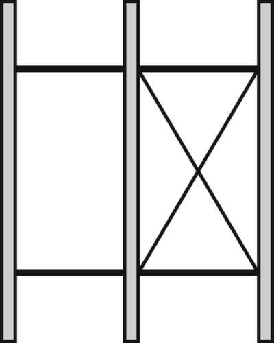 Kragarmregal, einseitig, Höhe 2480 mm, 6 Ebenen