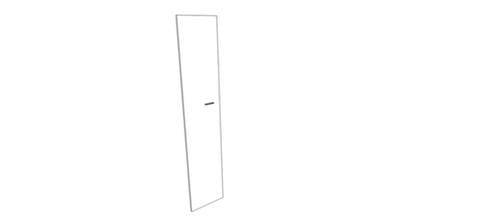 Quadrifoglio Flügeltür mit Anschlag links für Raumteiler, Höhe x Breite 2110 x 430 mm