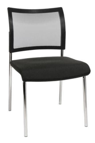 Topstar Besucherstuhl Visit 10 mit Netzrücken, Sitz Stoff (100% Polypropylen), schwarz