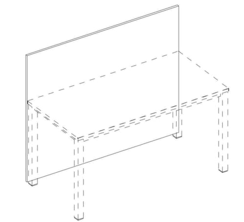 Nowy Styl Thekenblende E10 für Schreibtisch, Breite 1000 mm