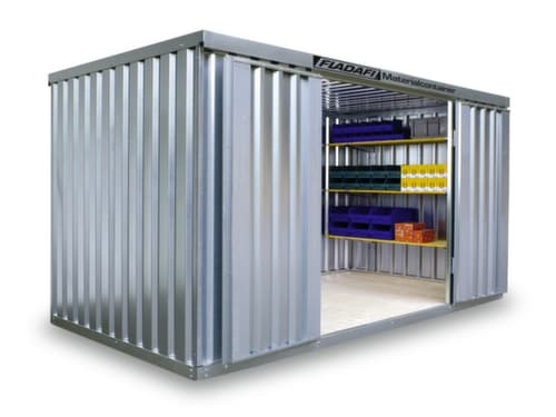 Säbu Verzinkter Materialcontainer FLADAFI® mit Flügeltür