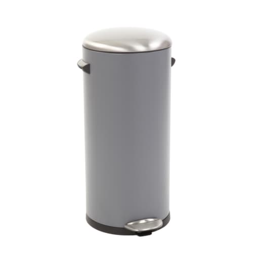 Tretabfallbehälter EKO Belle Deluxe mit Edelstahldeckel, 30 l, grau