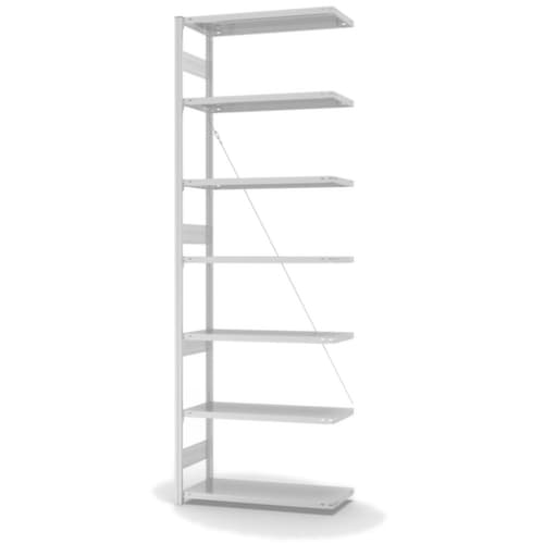 hofe System-Steckregal Anbaufeld, Höhe x Breite x Tiefe 3000 x 1010 x 435 mm, 7 Böden