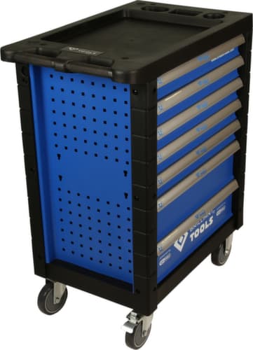 Brilliant Tools BLAU/SILBER Werkstattwagen mit 7 Schubladen und 207 Premium-Werkzeugen