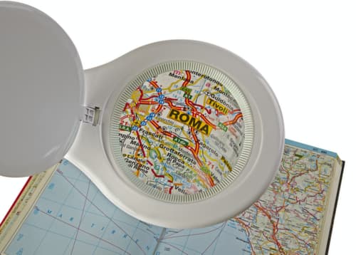 MAUL Elegante LED-Lupenleuchte MAULmakro, Licht kaltweiß (tageslichtweiß), weiß