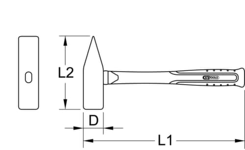 KS Tools BRONZEplus Vorschlaghammer 12000 g