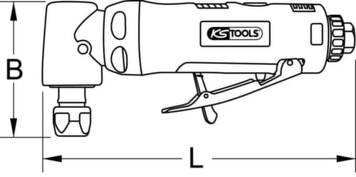KS Tools Druckluft-Winkelstabschleifer