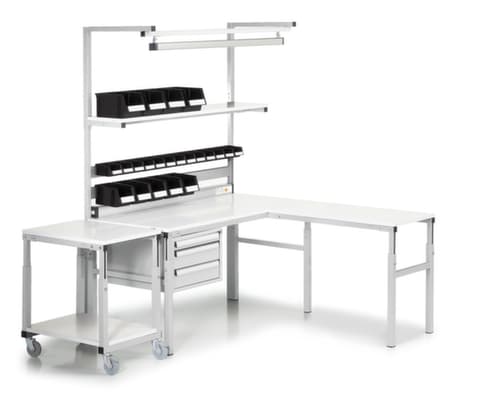 Treston ESD-Anbauelement für Montagetisch, Breite x Tiefe 1200 x 700 mm, Platte hellgrau