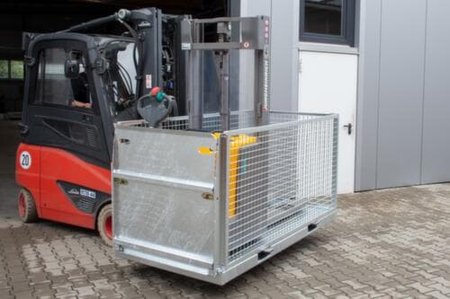 Bauer Material-Transportpalette mit Auffahrrampe, Länge x Breite 2145 mm x 1085 mm