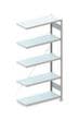 META System-Steckregal CLIP Anbaufeld, Höhe x Breite x Tiefe 2000 x 1006 x 436 mm, 5 Böden