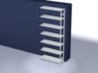 hofe System-Steckregal in Standard Bauart, Höhe x Breite x Tiefe 3000 x 1310 x 435 mm, 7 Böden