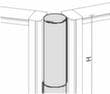 Gera Verbindungssäule Pro ProfiLine für Trennwand, Höhe 1200 mm
