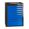 Schubladenschrank MAMMUT Maxi, 10 Schublade(n), RAL7016 Anthrazitgrau/RAL5012 Lichtblau