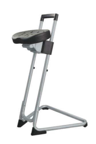 Siège assis-debout pivotant, hauteur d’assise 600 - 850 mm, piètement gris clair