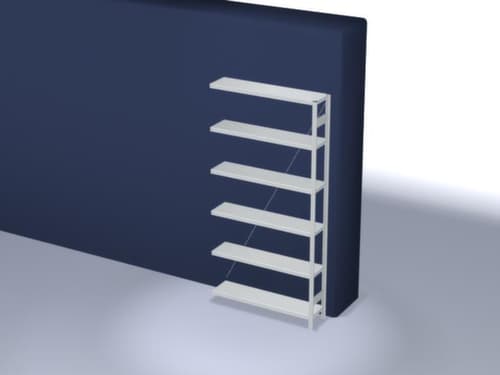 hofe système de rayonnages sans vis de conception standard, hauteur x largeur x profondeur 2500 x 1310 x 335 mm, 6 tablettes