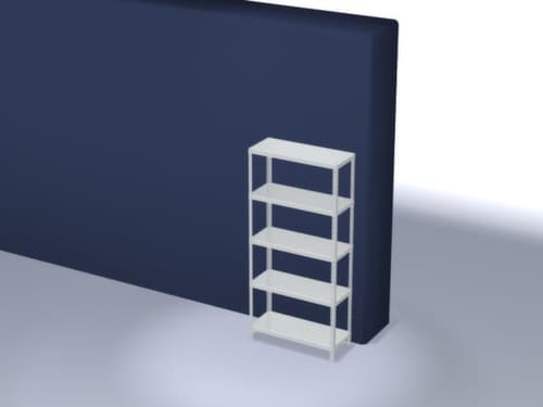 hofe Etagère à visser, 5 tablettes, RAL7035 gris clair