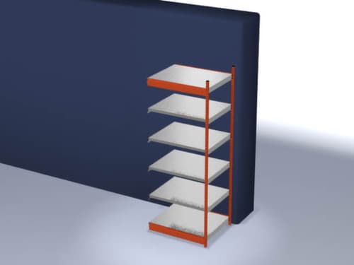hofe Rayonnage sans boulons, hauteur x largeur x profondeur 2500 x 1025 x 800 mm, 6 tablettes