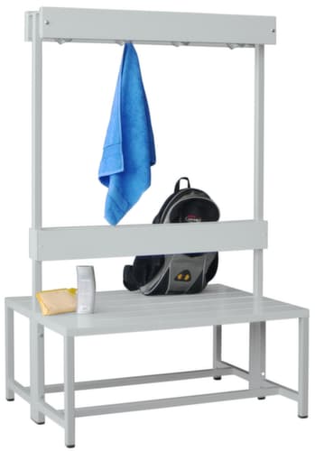 PAVOY Banc vestiaire Basis avec crochets et lames en plastique