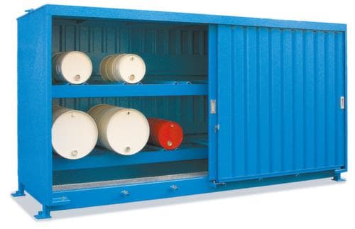 Lacont Conteneur de rayonnage pour produits dangereux pour max. 24 fûts de 200 litres