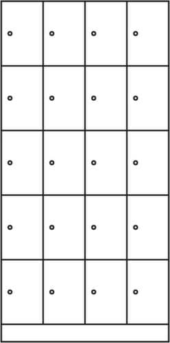 C+P armoire multicases Classic, 20 compartiments