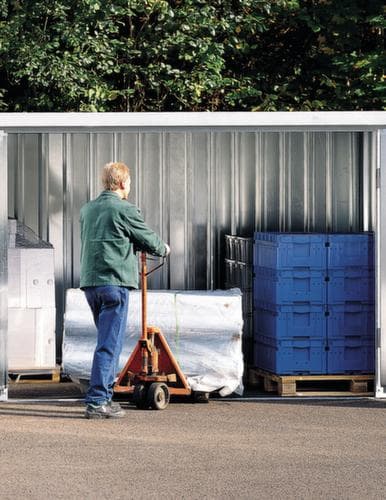 Säbu Conteneur de stockage galvanisé FLADAFI® avec porte battante