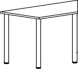 Table de conférence trapézoïdale, largeur x profondeur 800 x 520 mm, panneau hêtre