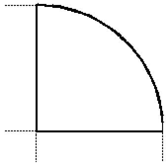 Angle de liaison rond Terra Nova 90°, largeur x profondeur 800 x 800 mm, plaque noyer
