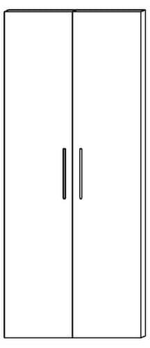 Porte à double battant Terra Nova pour rayonnage de bureau, hauteur x largeur 1880 x 800 mm