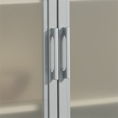 Gera Armoire à portes vitrées Milano, 3 hauteurs des classeurs, corps RAL7035 gris clair