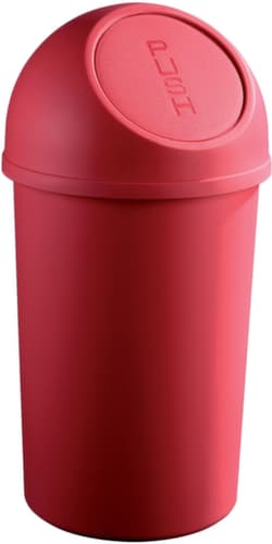helit Poubelle « Push », 45 l, rouge