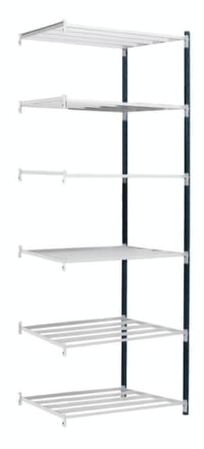 Manorga rayonnages sans vis pour une utilisation des deux côtés, hauteur x largeur x profondeur 2500 x 1030 x 500 mm, 6 tablettes