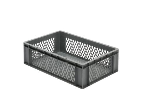 Lakape Bac gerbable norme Europe Favorit parois ajourées, gris, capacité 33 l