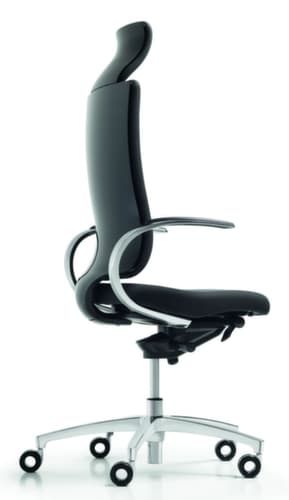 Dauphin Siège de bureau pivotant InTouch avec appui-tête, noir