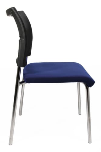 Topstar Siège visiteur Visit 10 avec dossier maille, assise tissu (100 % polypropylène), bleu