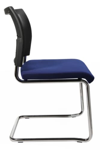 Topstar Fauteuil luge pour visiteurs Visit 20 avec dossier maille, assise tissu (100 % polypropylène), bleu