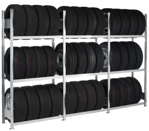 SCHULTE Rayonnage à pneus/roues, hauteur x largeur x profondeur 3500 x 1000 x 400 mm, 5 niveaux