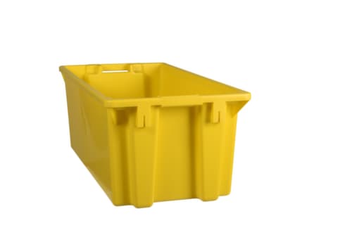 Bac gerbable emboîtable, jaune, capacité 70 l