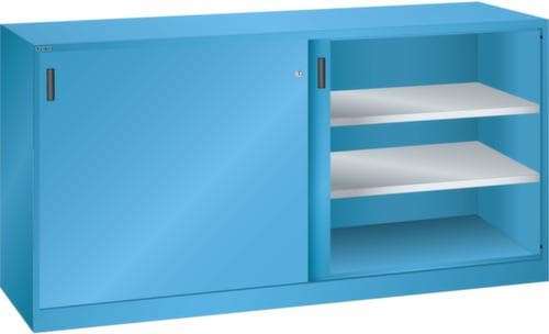 LISTA Armoire à portes coulissantes avec tablettes galvanisées