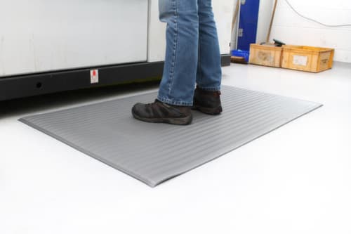Le sol du lieu de travail Orthomat Ribbed au mètre, largeur 600 mm