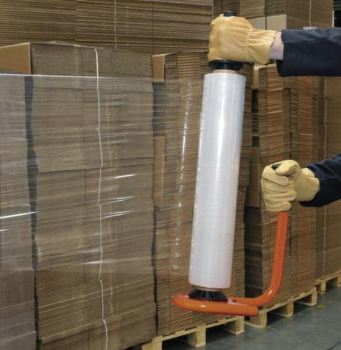 Dévidoir pour film étirable, acier