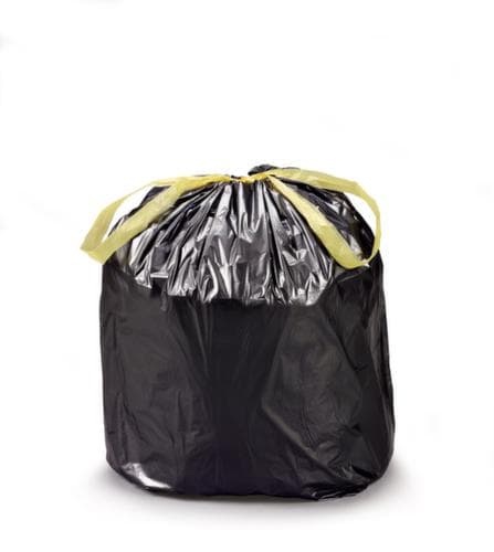 Sac poubelle avec ruban de fermeture